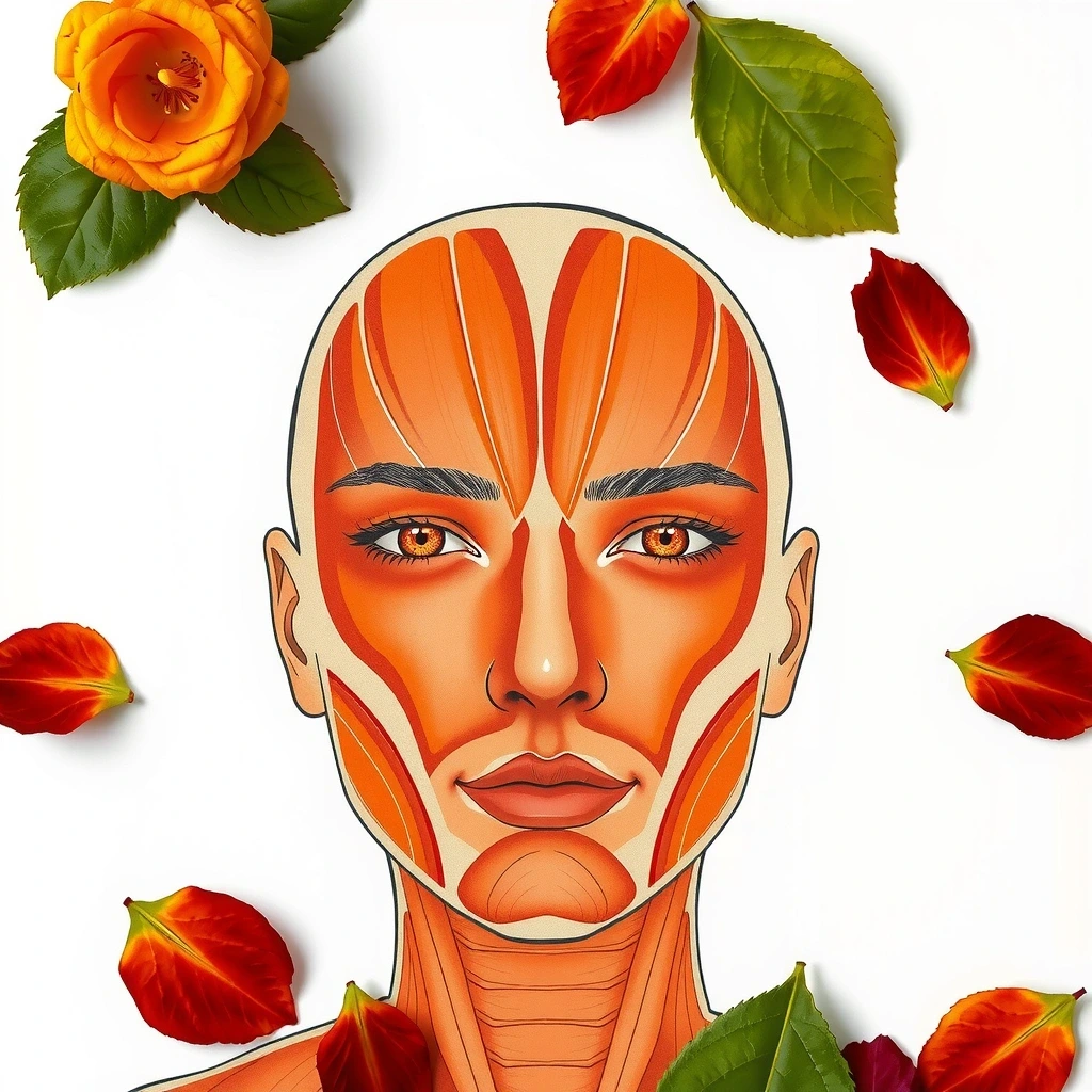 Gesichts-Anatomie Diagramm